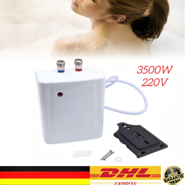 Durchlauferhitzer 3500W 230V Klein Elektrischer für Küche Badezimmer Dusche Neu