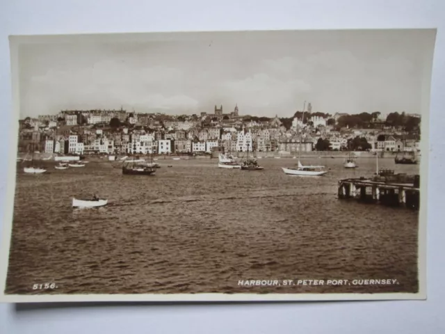 The Harbour St Peter Port Guernsey Channel Islands Real Photo Postcard K30
