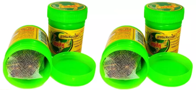 4X Hong Koo Hierba Inhaler Cojines Perfumados Tailandesa Aceites Esenciales