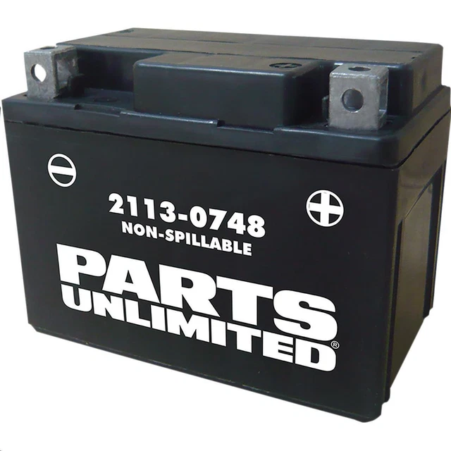 Parts Unlimited 2113-0763 AGM Factory Activated Maintenance-Free Battery