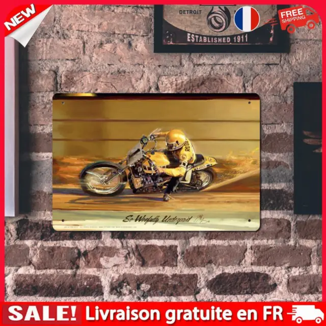 Racing Moto Plate Vintage Metal Tin Sign Plaque for Bar Pub Club (40X30CM)