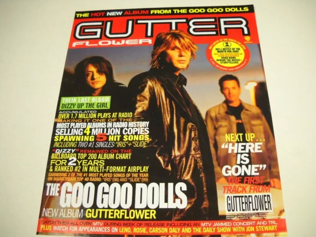 The Hot New Album From The GOO GOO DOLLS is GUTTER FLOWER 2002 Promo Poster Ad