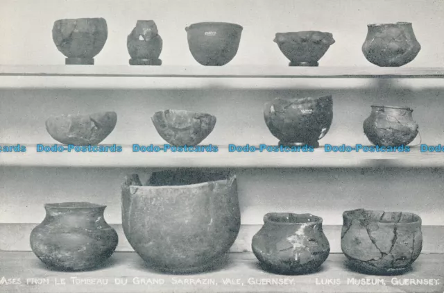 R123486 Vases from Le Tombeau du Grand. Sarrazin. Vale. Guernsey. Lukis Museum