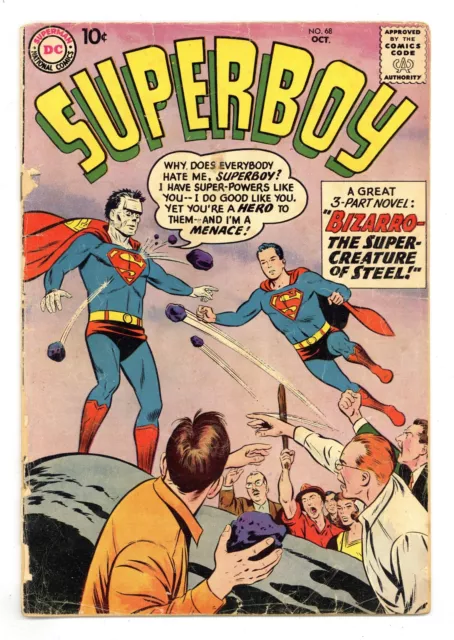 Superboy #68 FR 1.0 1958 1st app. Bizarro