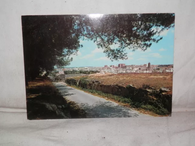 Vecchia cartolina foto d epoca di Laterza panorama Taranto veduta scorcio strada
