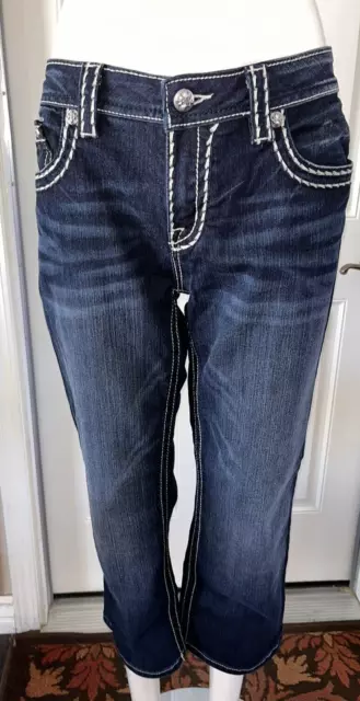 MISS ME, SIGNATURE Women’s Jeans,  Cuffed Capri, plus size 32