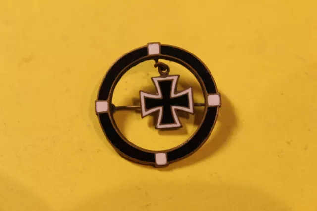 Alt Orden Eisernes Kreuz 1,1cm 1WK Deutsches Reich Email an 2,7cm Nadel Rund