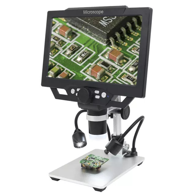 Microscope Numérique 1600x Écran de 9 Pouces 12MP 1080FHD avec Double LED