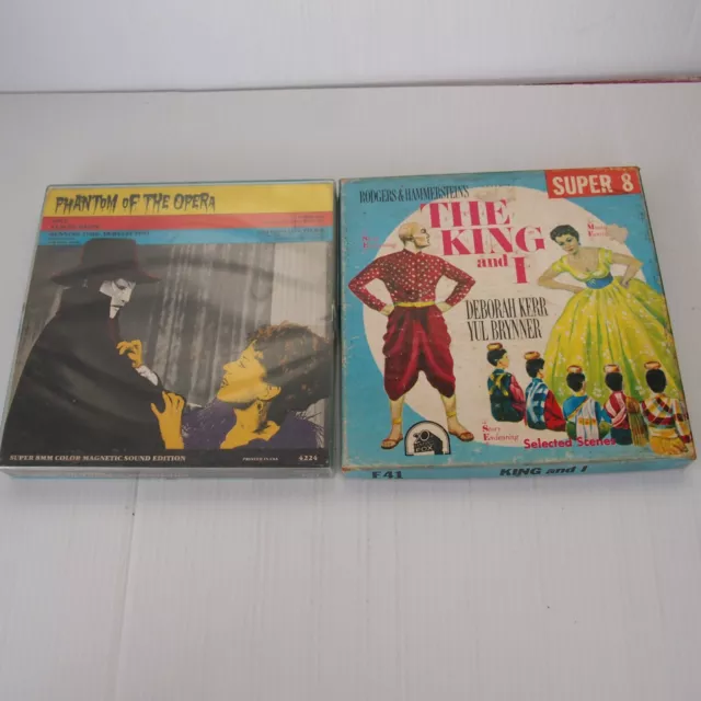 Phantom of the opera (color) & The king and I (B&W) super 8 film musicals