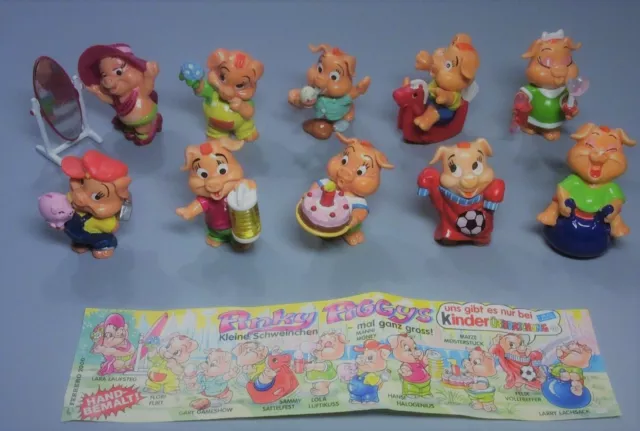 KINDER  -  SERIE COMPLETA PINKY PIGGYS ( Maialini )  + CARTINA