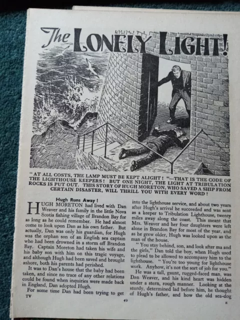 Xm11 Ephemera 1957 short story the lonely light