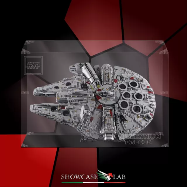 Teca In Plexiglass Acrilico-Showcase-Per Lego 75192-Millennium Falcon-Star Wars