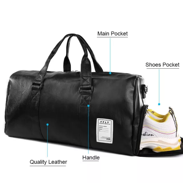 Sac Sport en cuir hommes femmes Fitness Yoga voyage bagages pour chaussures