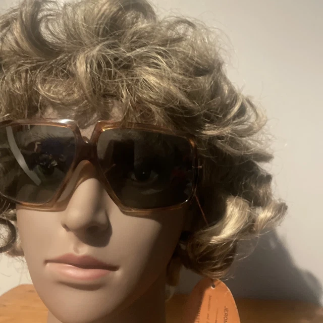 Vintage St Larel France Sunglasses Squared Large Tortouis Rim Shell Design