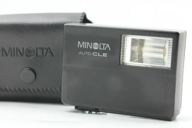 TESTED *EXC+5 w/ Case* MINOLTA Auto CLE TTL Electro Flash Strobe From JAPAN