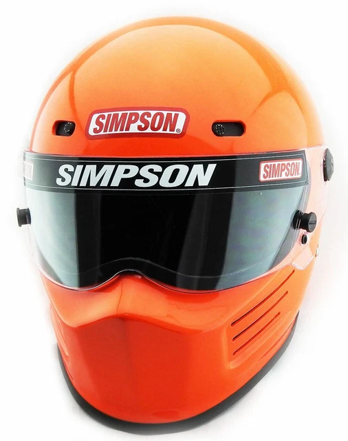 Simpson Super Bandit Helmet Snell Sa2020 Safety Orange Flu Colour Msa M6 Fia