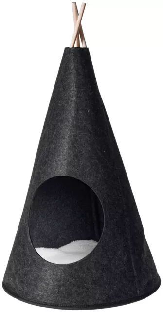 Mascota Teepee Cama Para Gatos Cachorro Grande Negro Sueño Playhouse Carpa Cueva