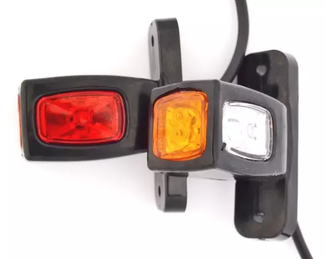 2x LED Position Côté 24V Feux de Rouge Blanc Ambre pour Scania Man DAF Volvo