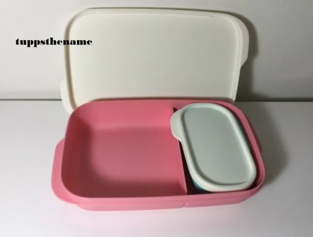 Brand New Tupperware Slimline Divided Bento Lunch Box and Snack Container Set