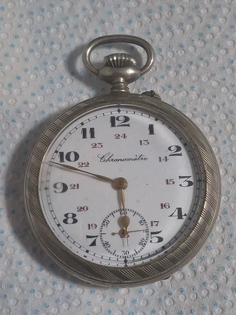 Ancienne Montre Gousset Chronomètre Qualité Supérieure - Mécanique Française, Fonctionne