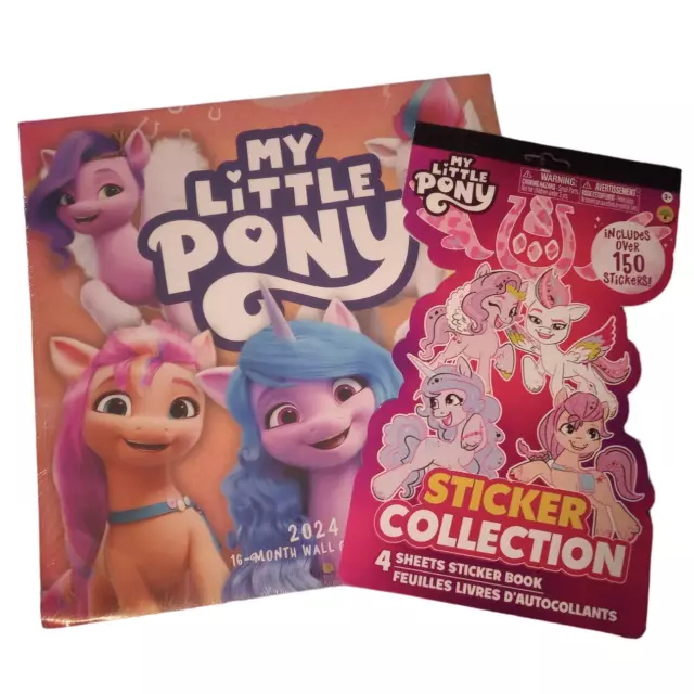MY LITTLE PONY 16 Month 2025 Wall Calendar With 4 Sheet Sticker Book