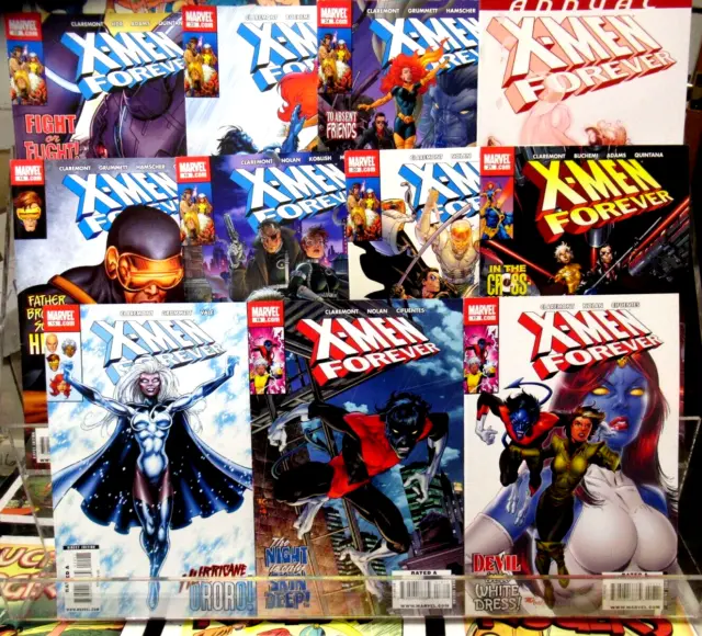 X-MEN FOREVER #15 thru #24 & Annual #1 Marvel Comics Run CHRIS CLAREMONT 2010 NM