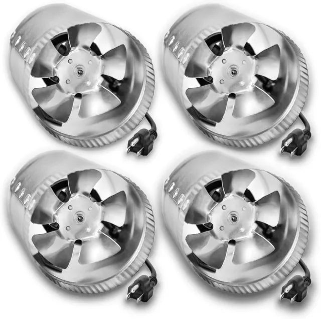 iPower 4 Inch 100 CFM Booster Inline Duct Vent Blower Exhaust & Intake HVAC Fans
