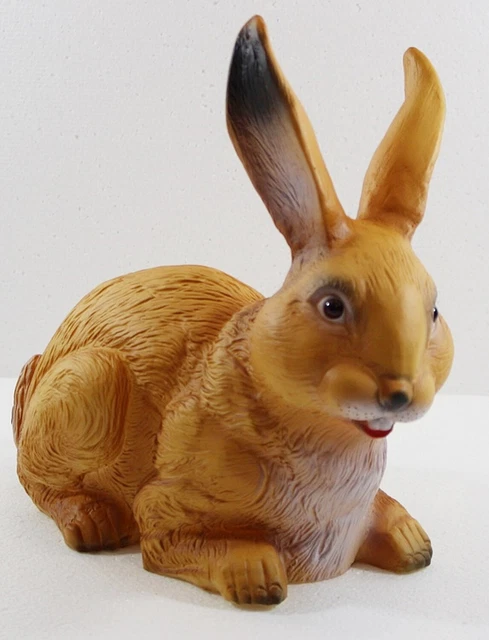 Lapin Albert En Terre Cuite – Décoration Pâques, Intérieur/Extérieur, Style Vintage Usé, 22x13x18 Cm - 3