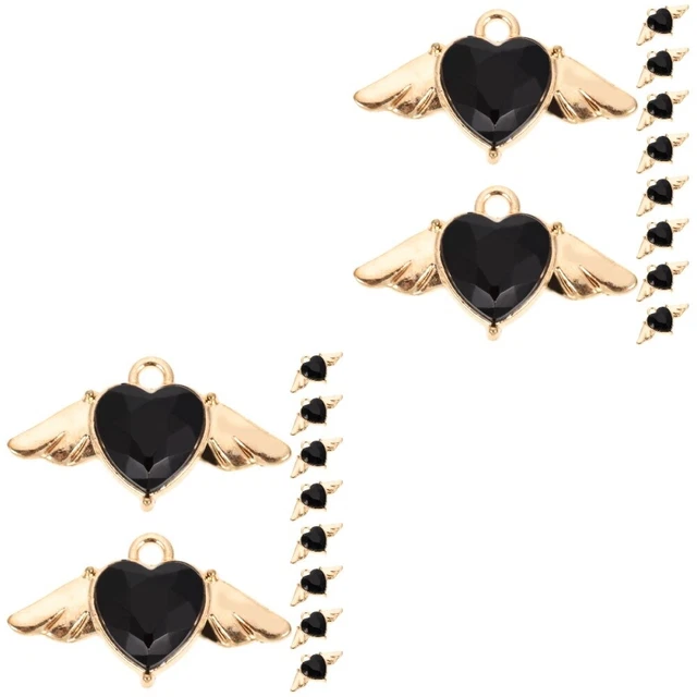 20 Pcs Earring Charms Angel Necklaces Women Wings Pendants Crafting Supplies