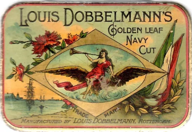 Alte Tabakdose - LOUIS DOBBERMANN's Golden Leaf Navy Cut - Rotterdam