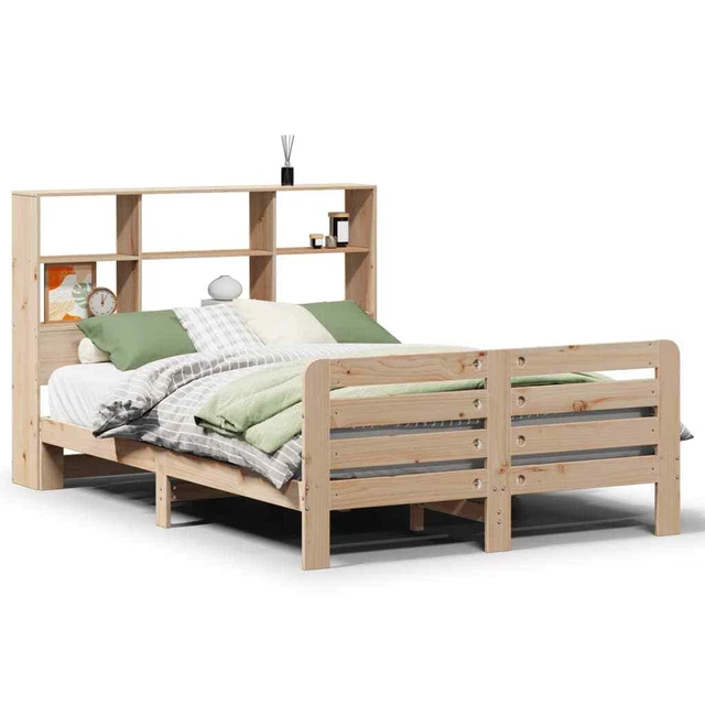 BED FRAME WITHOUT Mattress 150x200 cm King Size Solid Wood Pine £459.98