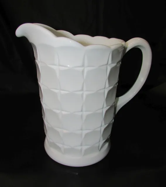 Indiana Glass Rare Constellation White Milk Glass Heavy 4 lb Large 8" Pitcher