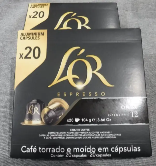 Café onyx en cápsulas L'Or Espresso compatible con Nespresso 20