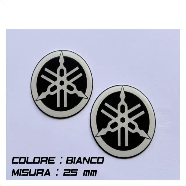 2 Adesivi 3M  Resinato 3D da 25mm Diapason Emblema Yamaha TMAX T MAX Moto LOGO