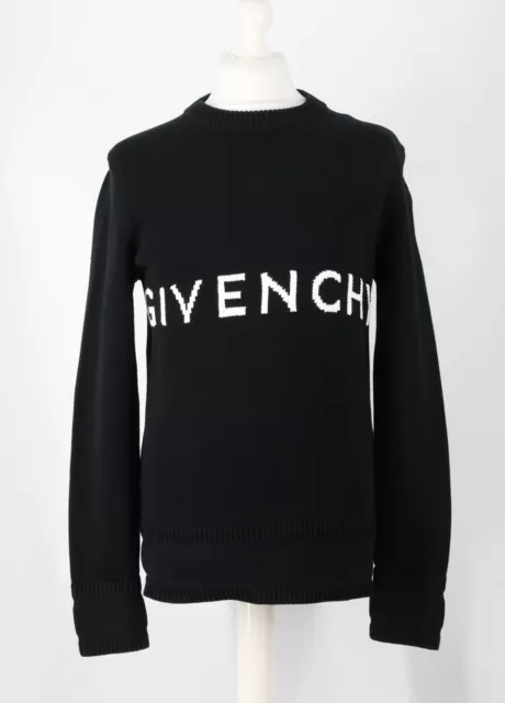 Givenchy 4G Cotton Knit Mens Black Sweatshirt Uk S Rrp £860 Mb