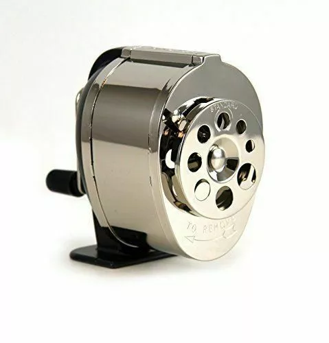 Pencil Sharpener Boston Manual Table Wall Mount Chrome School Hand Crank Desktop