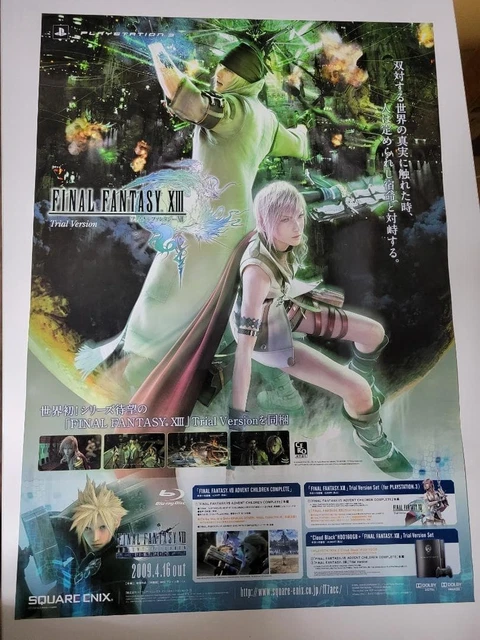 RARE FINAL FANTASY XIII B2 Poster PS3 Promo Japan Import Square