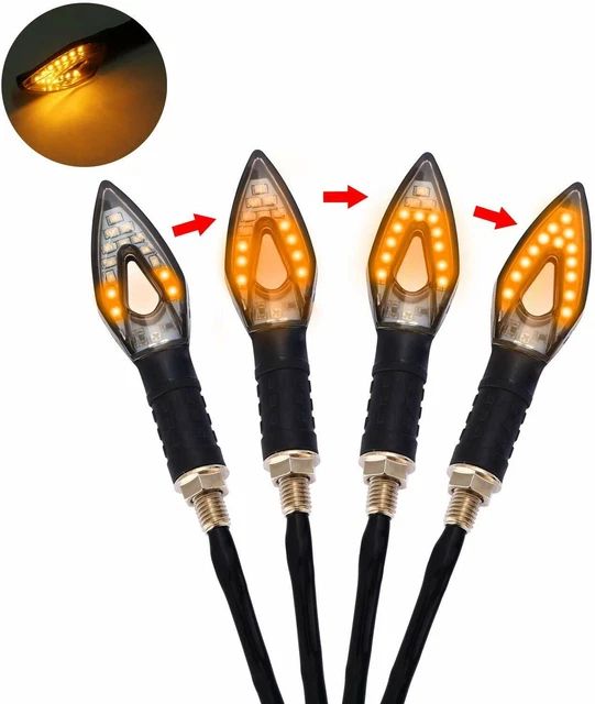 4pz Indicateurs De Direction Moto Universel 12V 14 LED Clignotants Mini Lumière