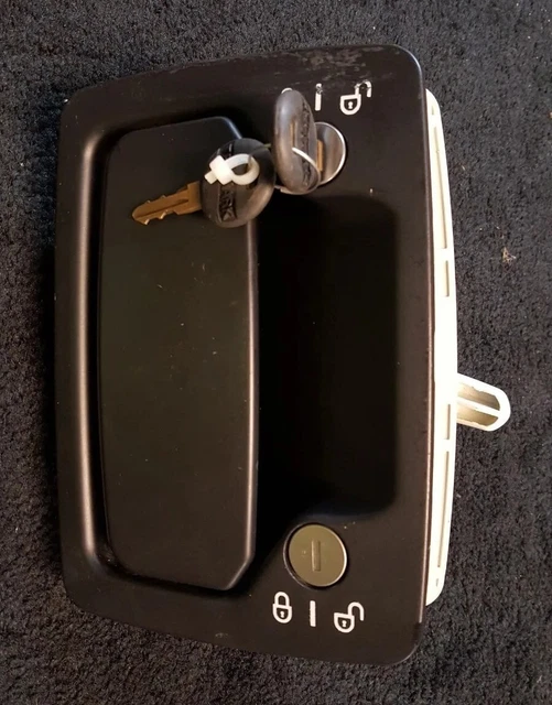 Used Trimark RV Camper Door Handle Latch Plate 2 Keys Lock & Dead Bolt 2045831