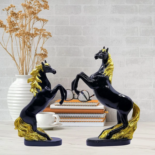 HOME DECOR FENG Shui and Vastu Running Horse Statue Black £30.38