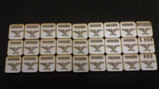 Battlegroup Kursk/Overlord  27 ORDER tokens (WWII)PLASTIC SOLDIER COMPANY 2