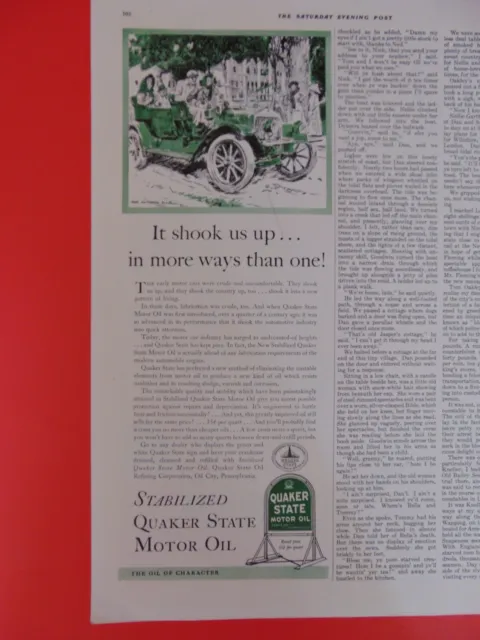 1941 QUAKER STATE MOTOR OIL STABLIZED! art print ad