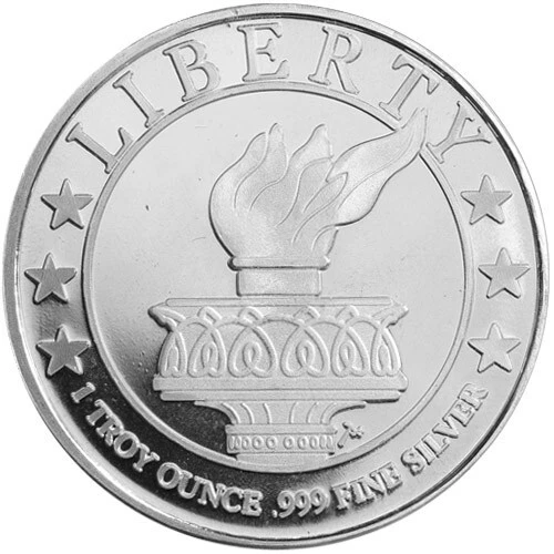 1 - 1 oz .999 Silver Round - Lady Liberty - Brilliant Uncirculated In Capsule