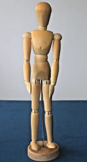 Vintage wooden articulated human model figure