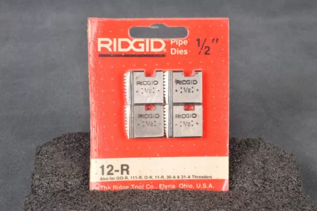 RIDGID 1/2" Pipe Dies 12-R For Threaders 12-R 00-R 111-R 0-R 11-R 30-A 31-A (#1)