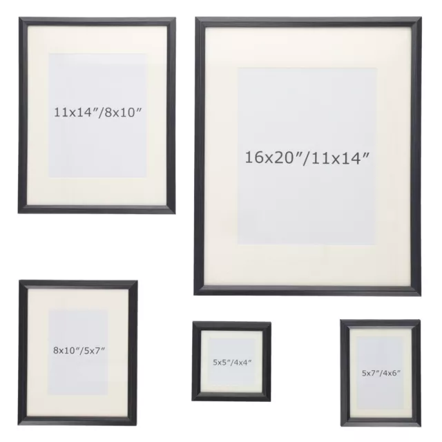 Studio Decor - 5pc Picture Frame Set - Black - 16x20/11x14/8x10/5x7/5x5