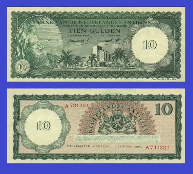 Netherlands antilles 10 gulden 1962  /- Copy