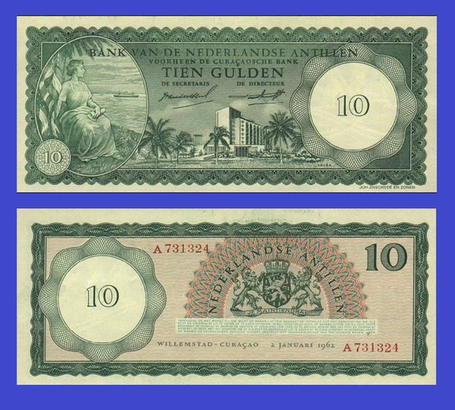 Netherlands antilles 10 gulden 1962  /- Copy