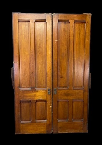 Pair Antique Eastlake Pocket Doors (60.5x96) Sliding Doors Architectural Salvage