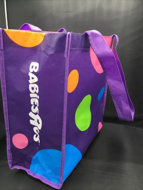 Babies R Us Bag Reusable Eco Purple Polka Dot 10” x 10” x5”